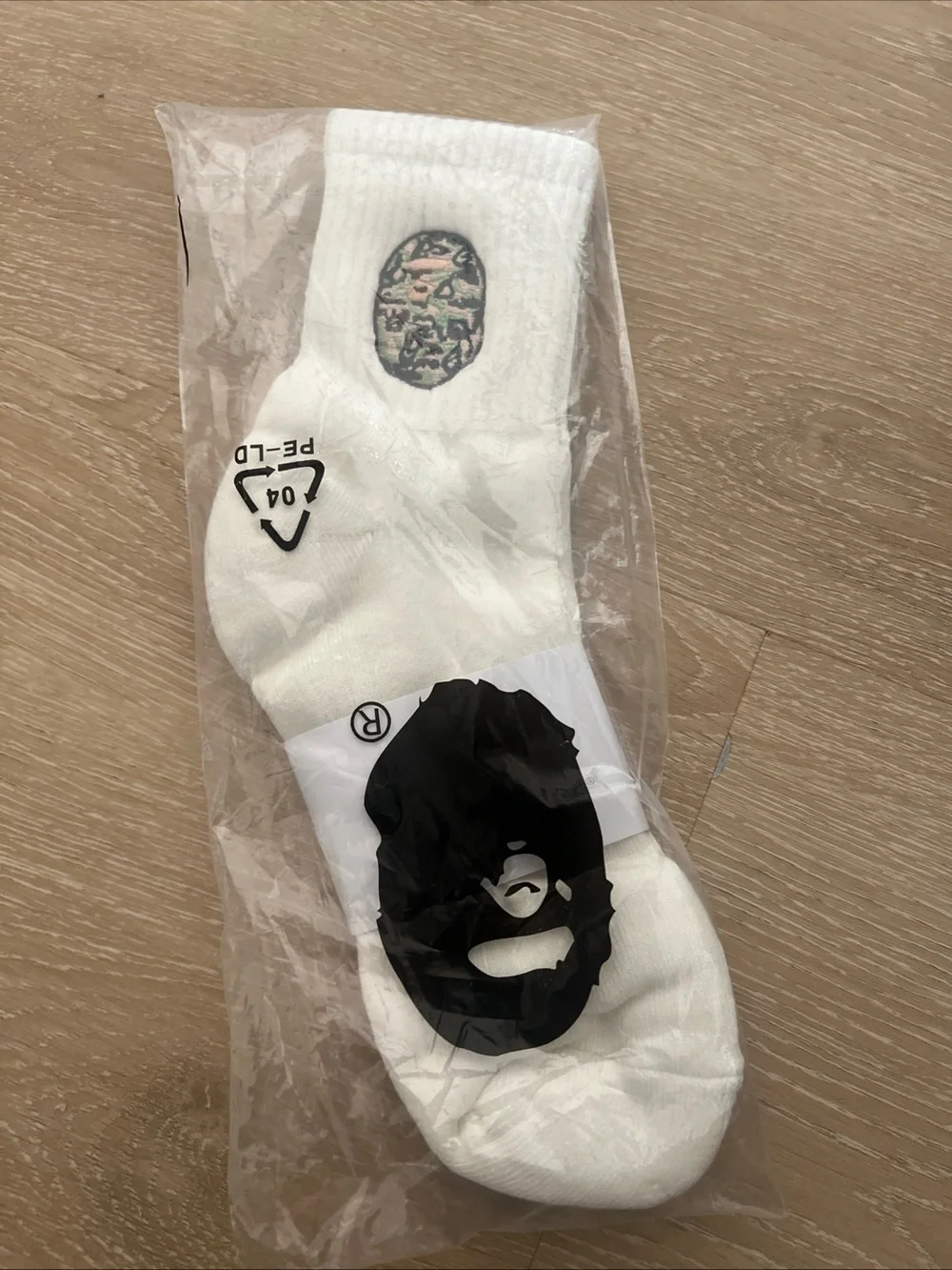 BAPE A Bathing Ape Crew Socks Big Ape Head Embroidered CAMO college Socks